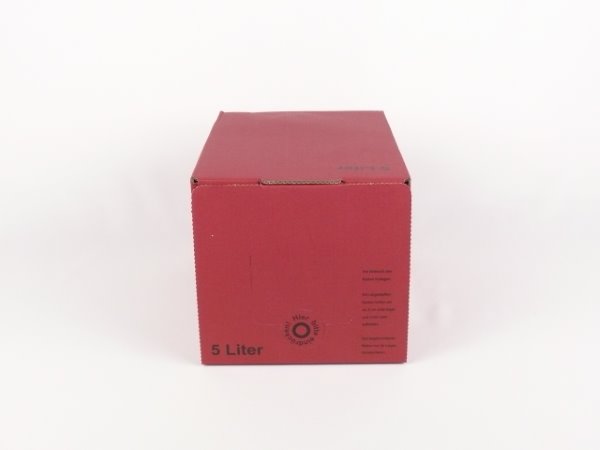 Karton Bag in Box 5 Liter weinrot, Saftkarton, Faltkarton, Apfelsaft-Karton, Saftschachtel, Schachtel. - Bild 3